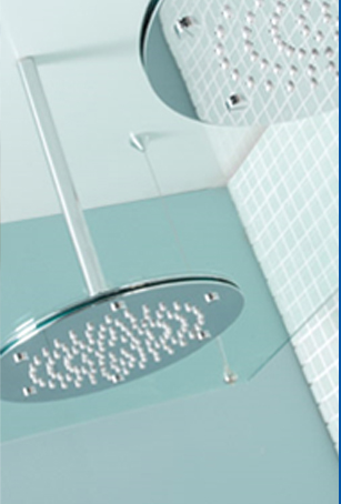 Bathrooms page Main image, Fancy shower